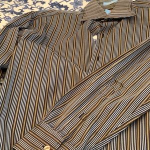 Men’s stripe tailored long sleeve shirt